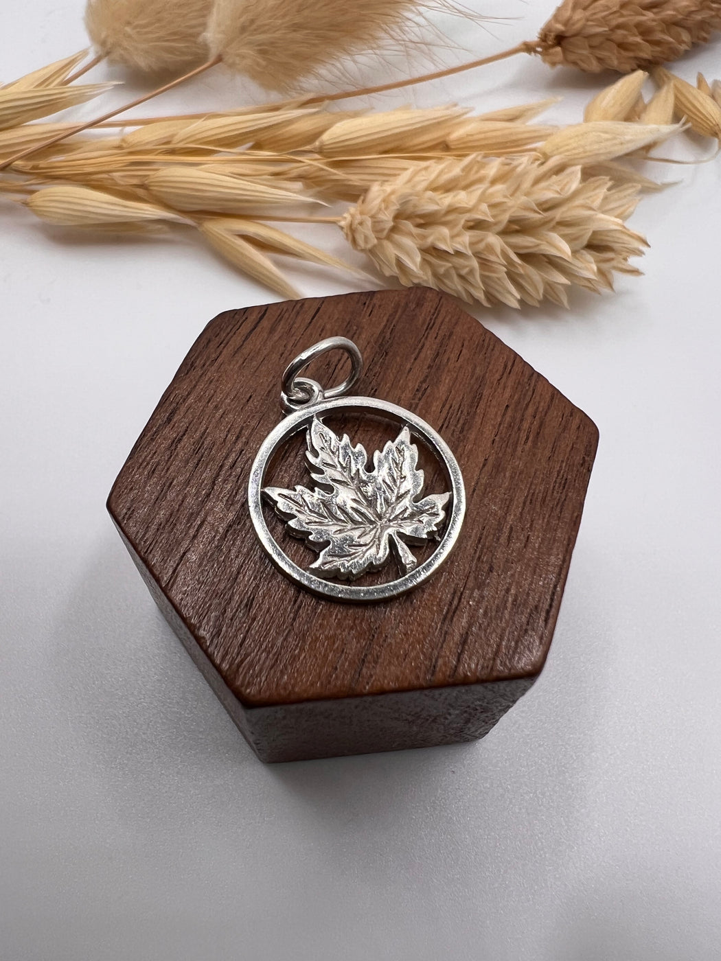 Vintage Silver Canadian Maple Leaf Charm