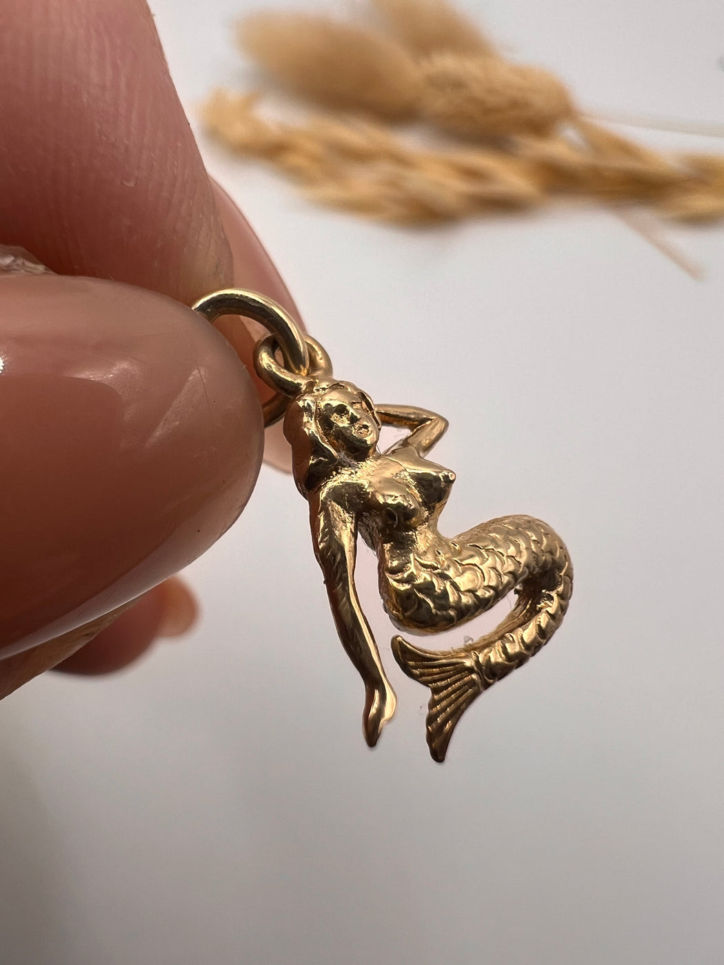 Vintage 9ct Gold Mermaid Charm
