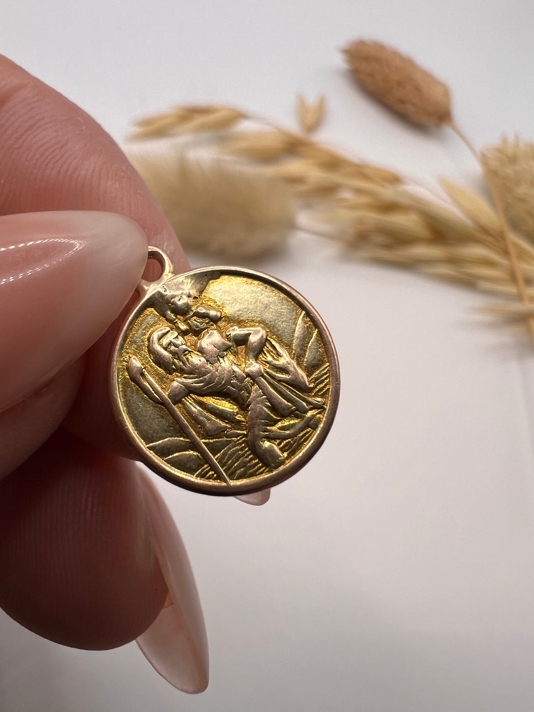 Vintage 9ct Gold St Christopher’s Pendant