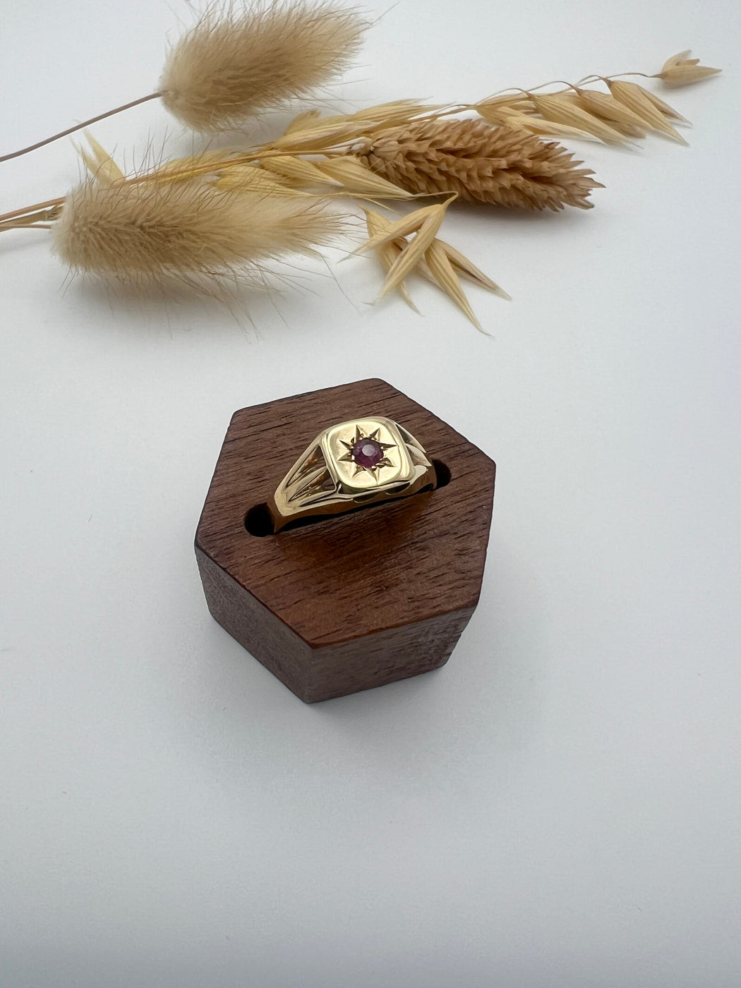 9ct Ruby and Gold Signet Ring