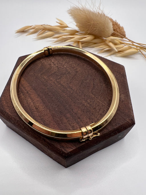 Vintage 9ct Gold Bangle With Safety Clasp