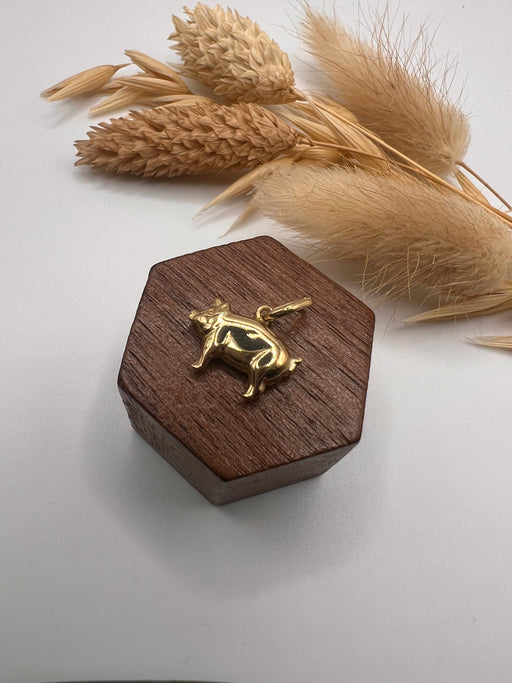 Vintage 9ct Yellow Gold Pig Charm