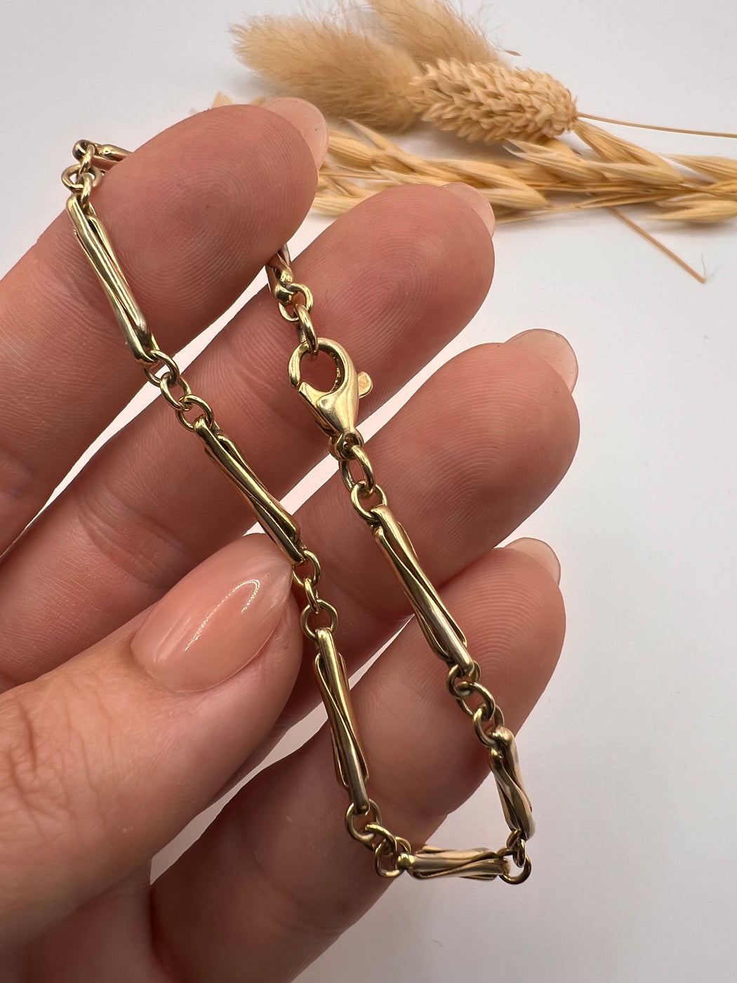 Vintage 9ct Fancy Bar Link Bracelet