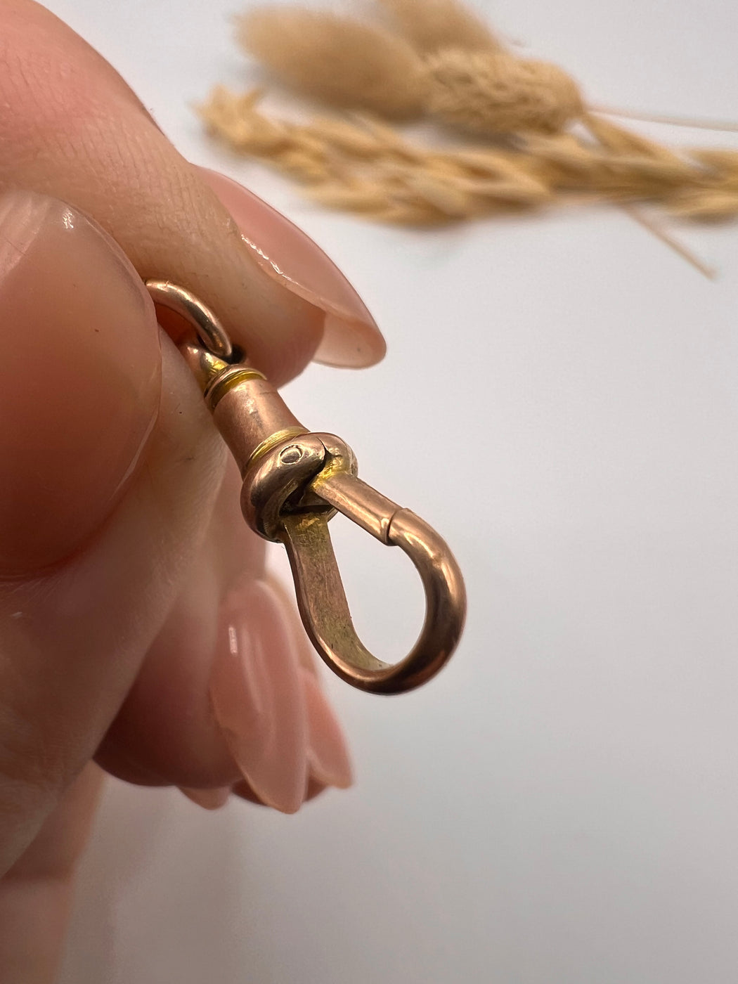 Antique 9ct Gold Swivel Dog Clip