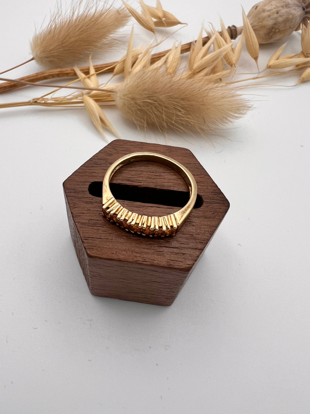 9ct Citrine Half Eternity Band Ring