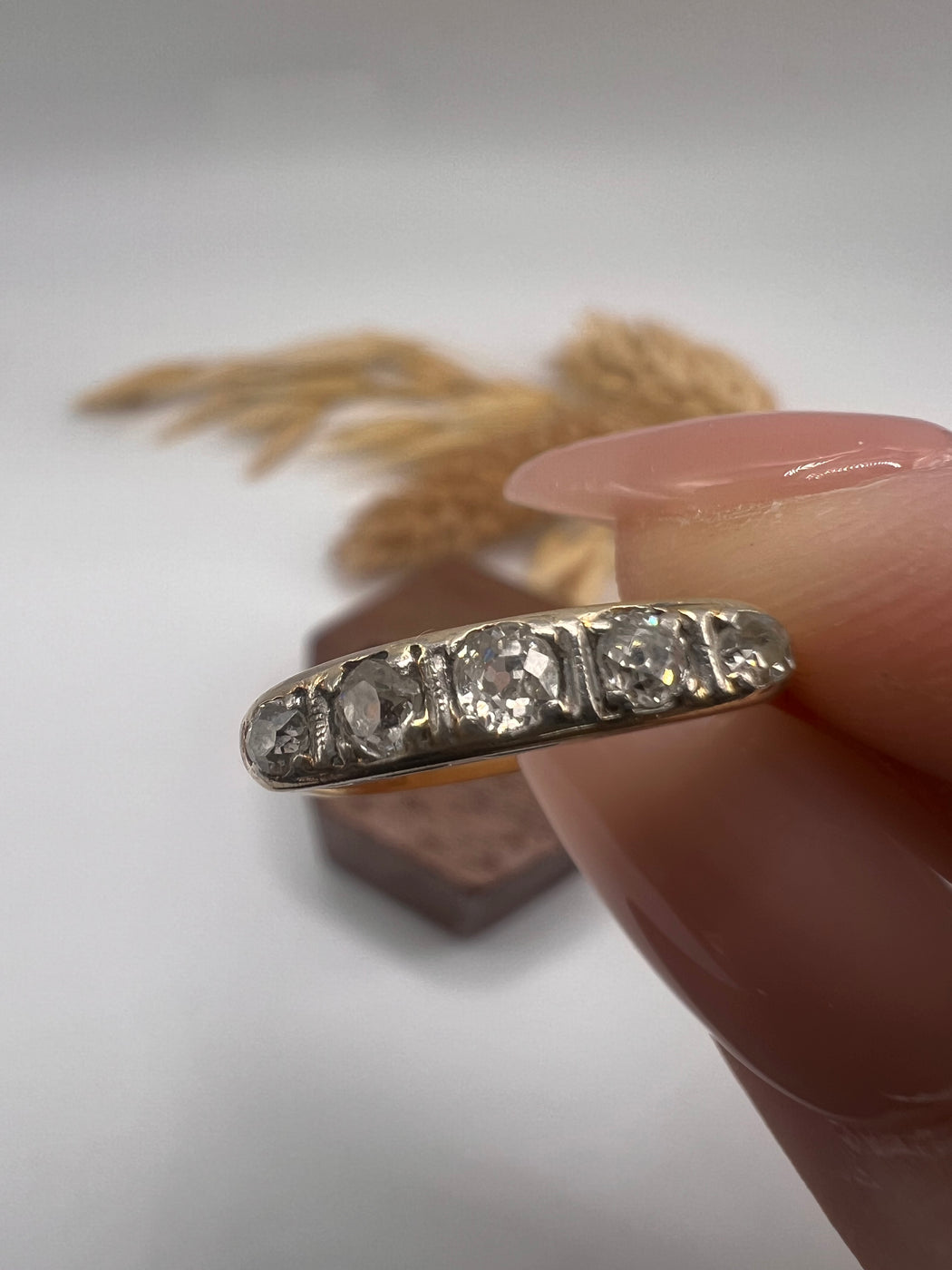 18ct Old Cut Diamond Art Deco Ring
