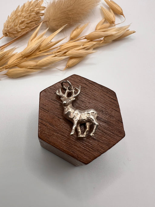 Vintage Silver Stag Deer Charm