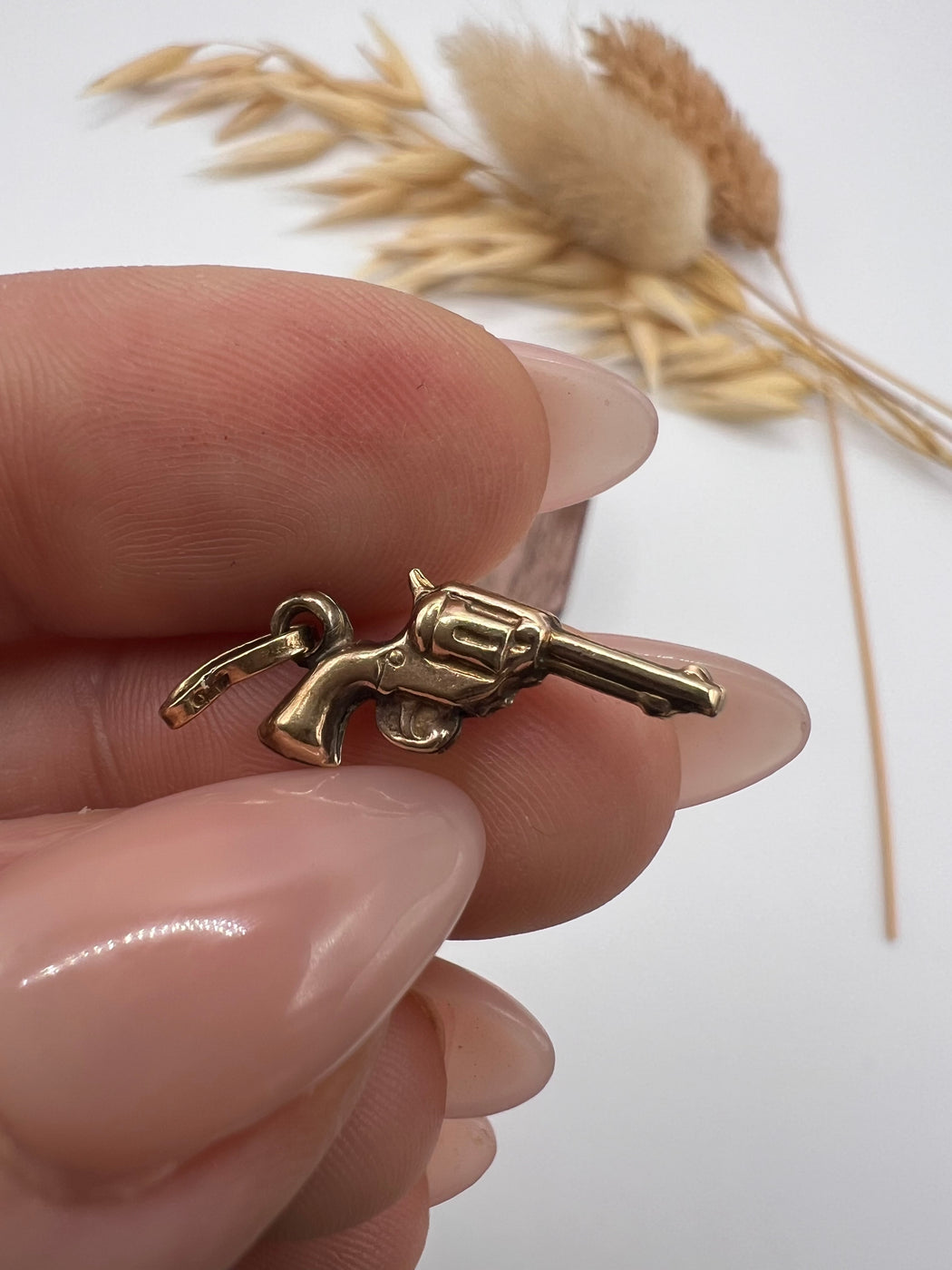 Vintage 9ct Gold Pistol Charm