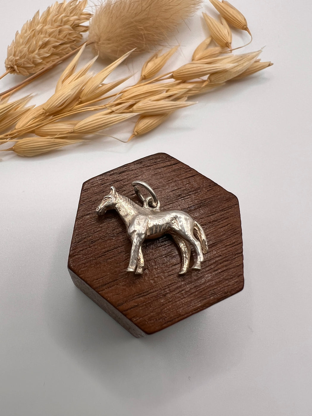 Vintage Silver Standing Horse Charm