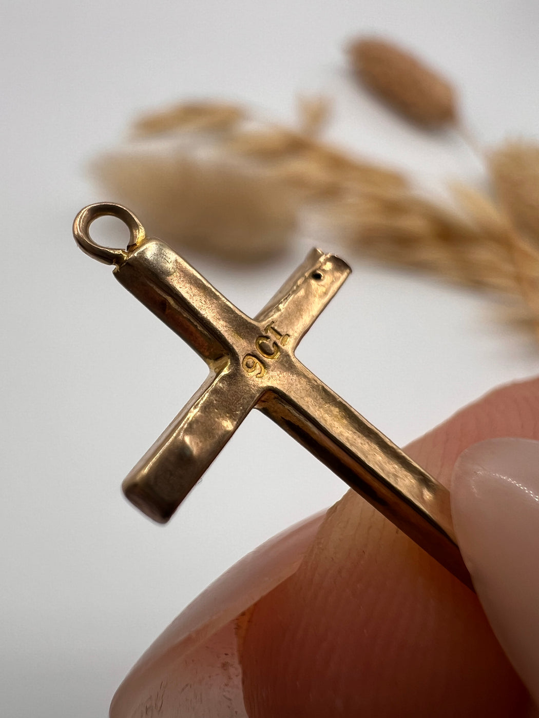 Vintage 9ct Gold Cross Charm