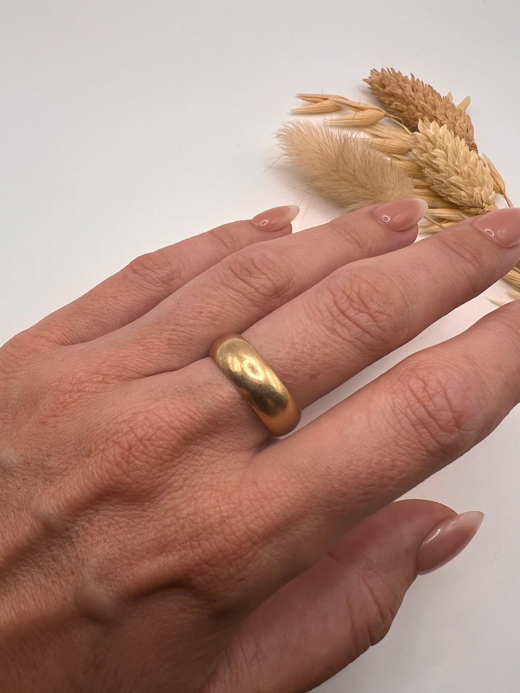 Chunky Vintage 9ct Domed Band Ring
