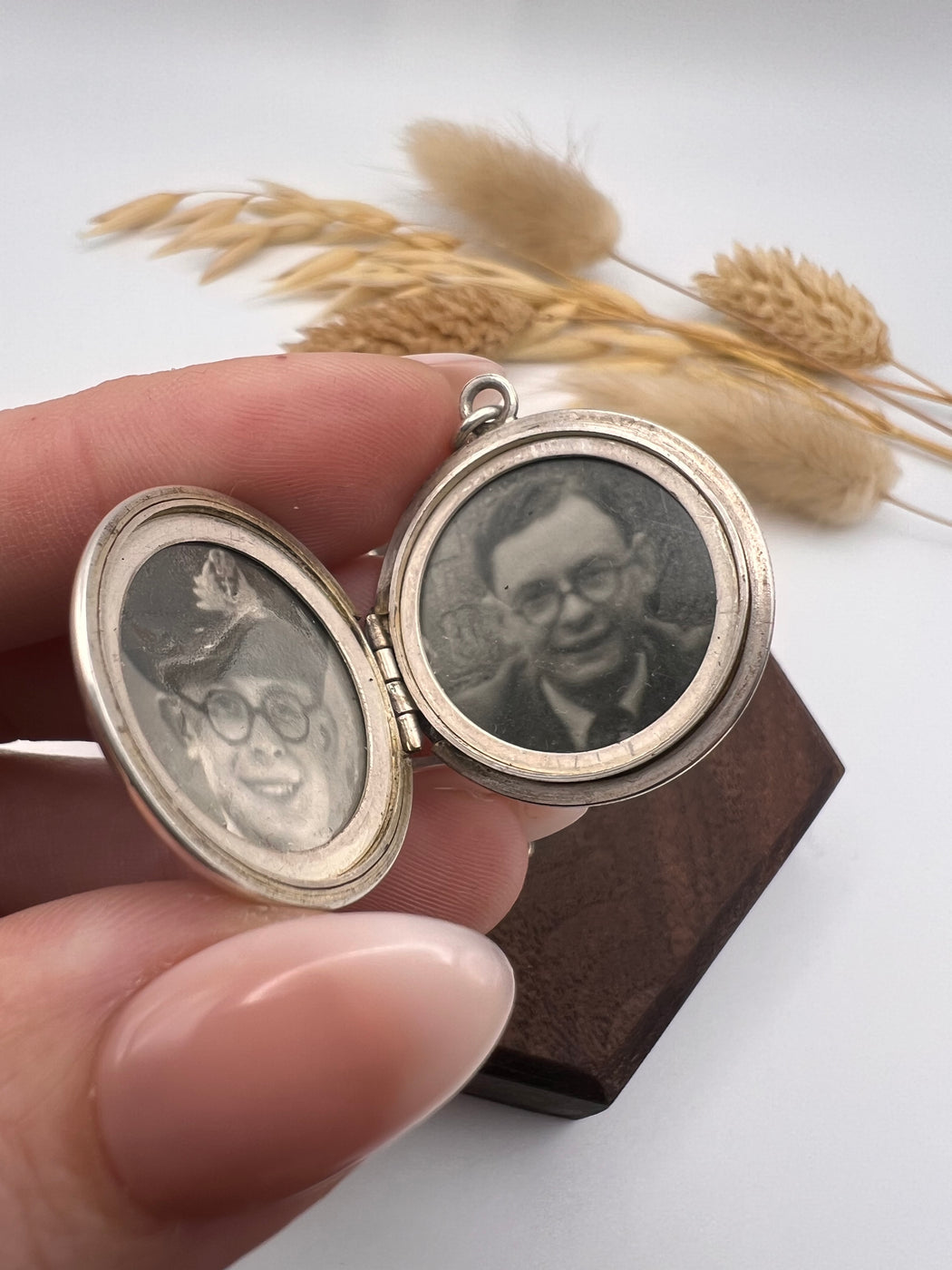Vintage Engine Turned Silver Locket