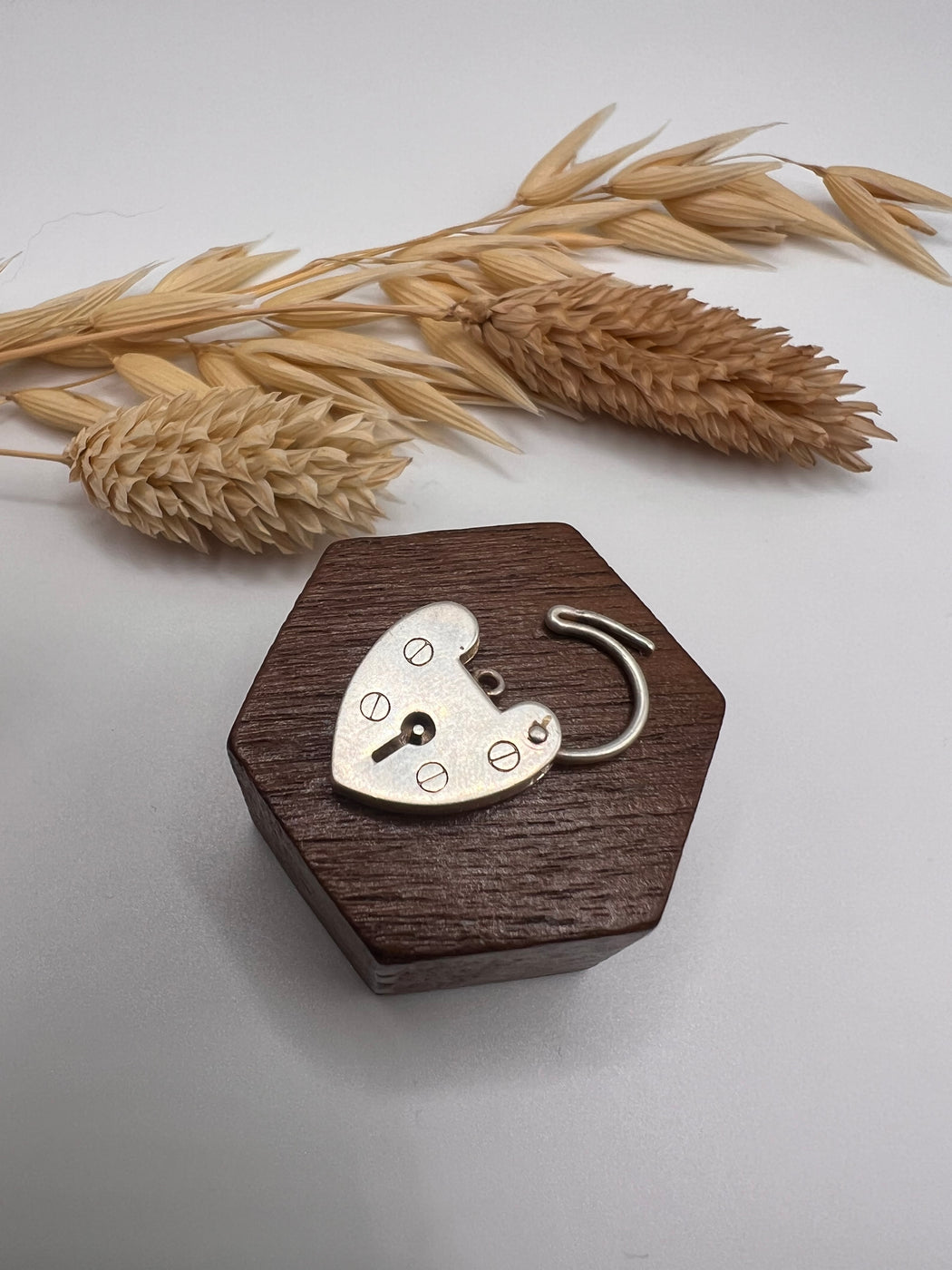 Vintage 1970’s Silver Heart Padlock Charm
