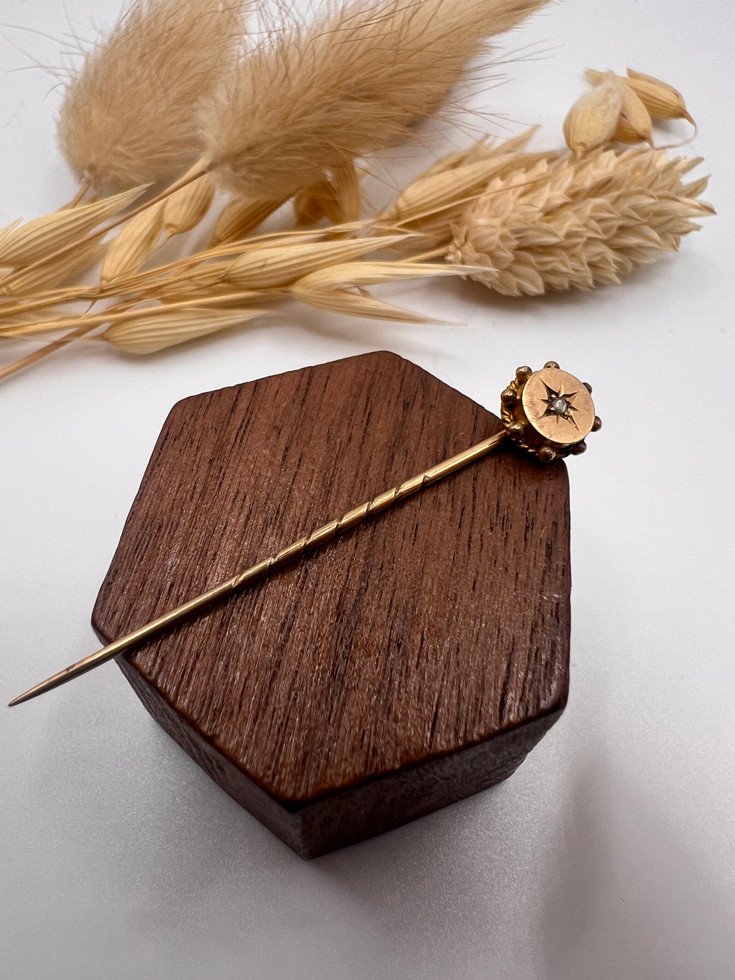Antique Victorian Star Set Diamond Stick Pin