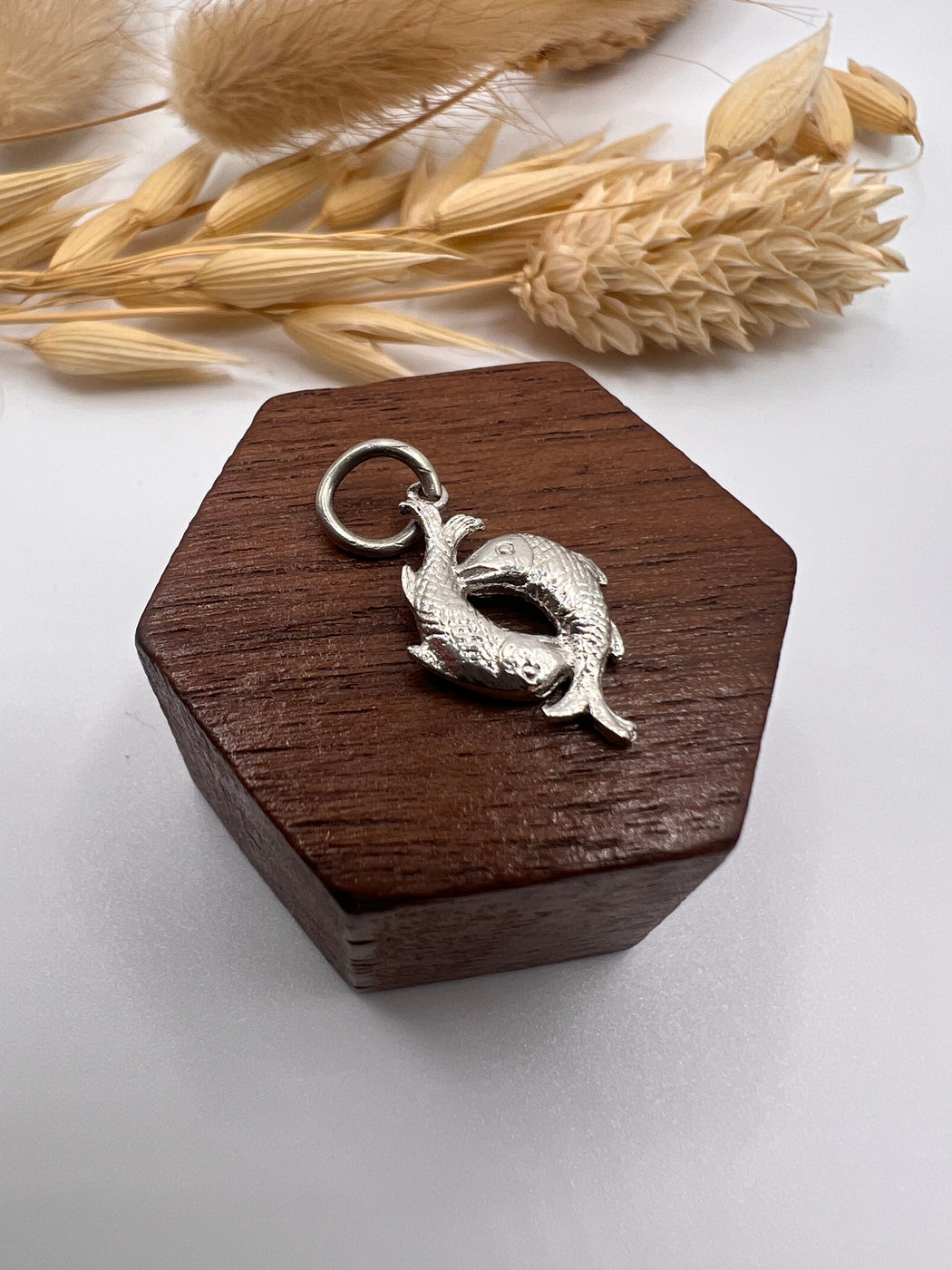 Vintage Silver Zodiac Pisces Fish Charm