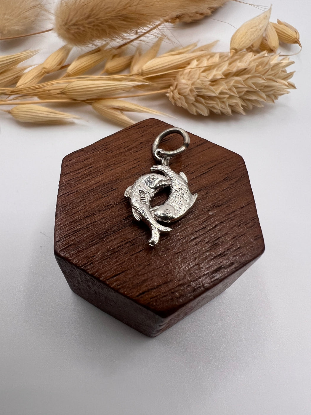 Vintage Silver Zodiac Pisces Fish Charm