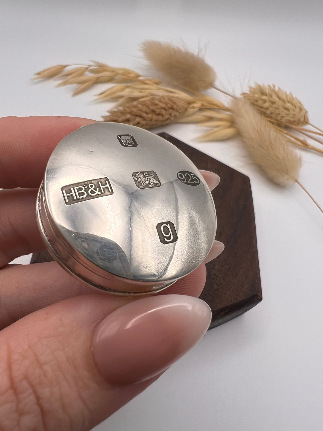 Vintage Stirling Silver Hallmarked Pill Box