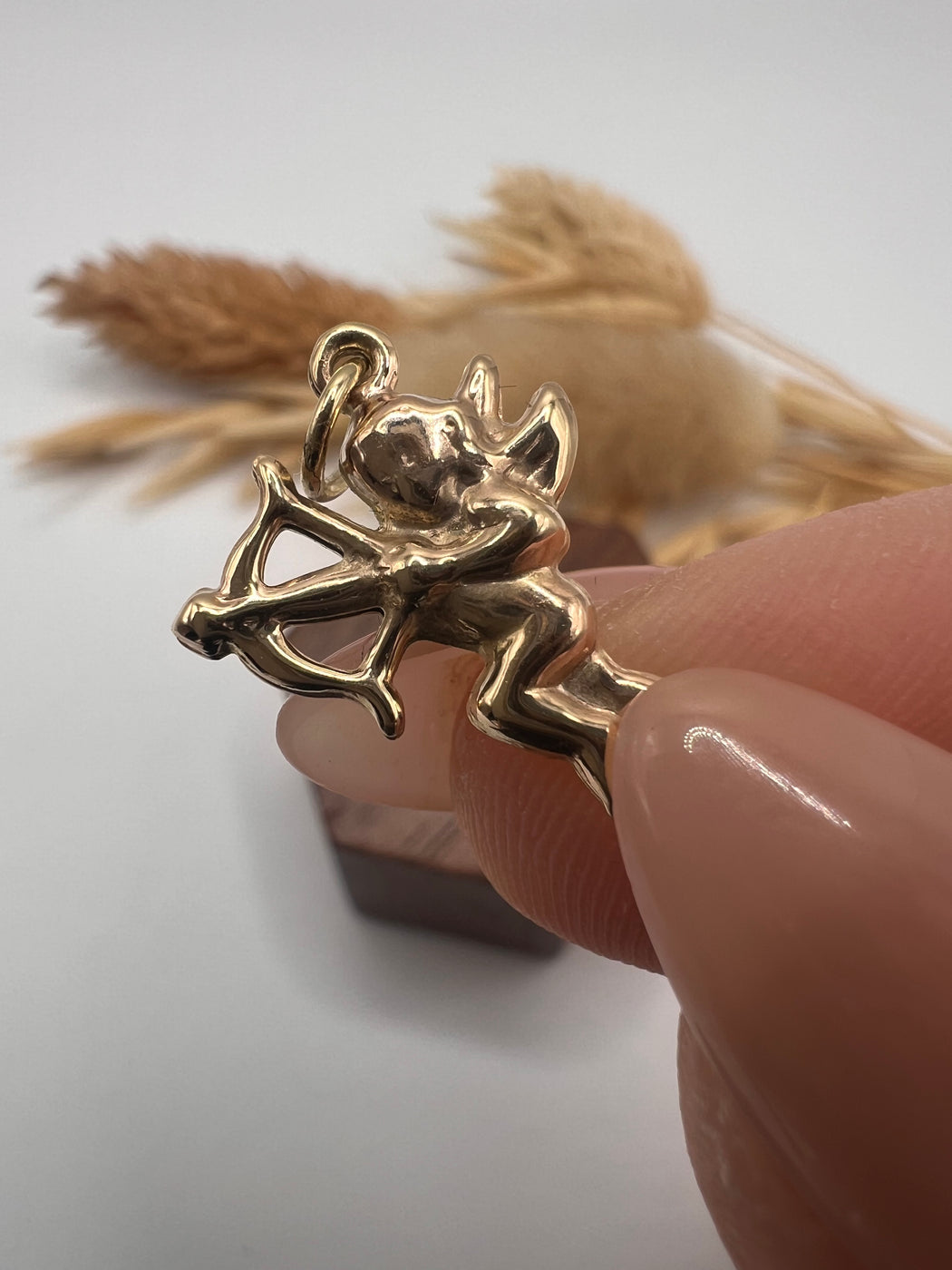 Vintage 9ct Gold Cupid Charm