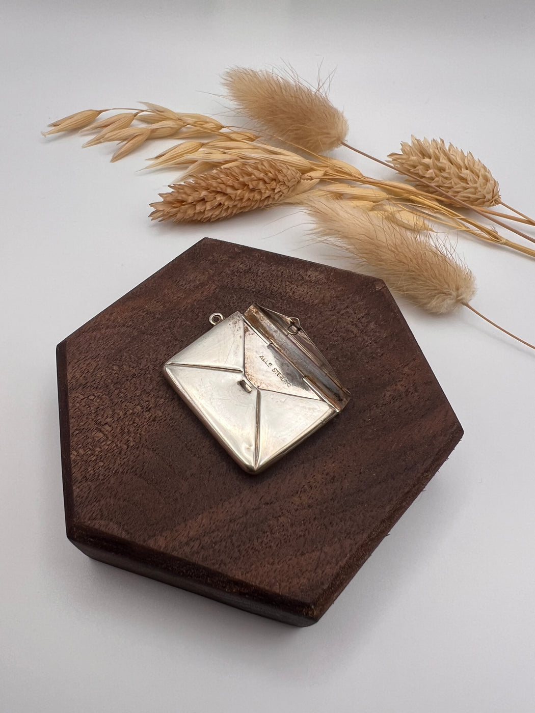Edwardian Stirling Silver Envelope Stamp Holder