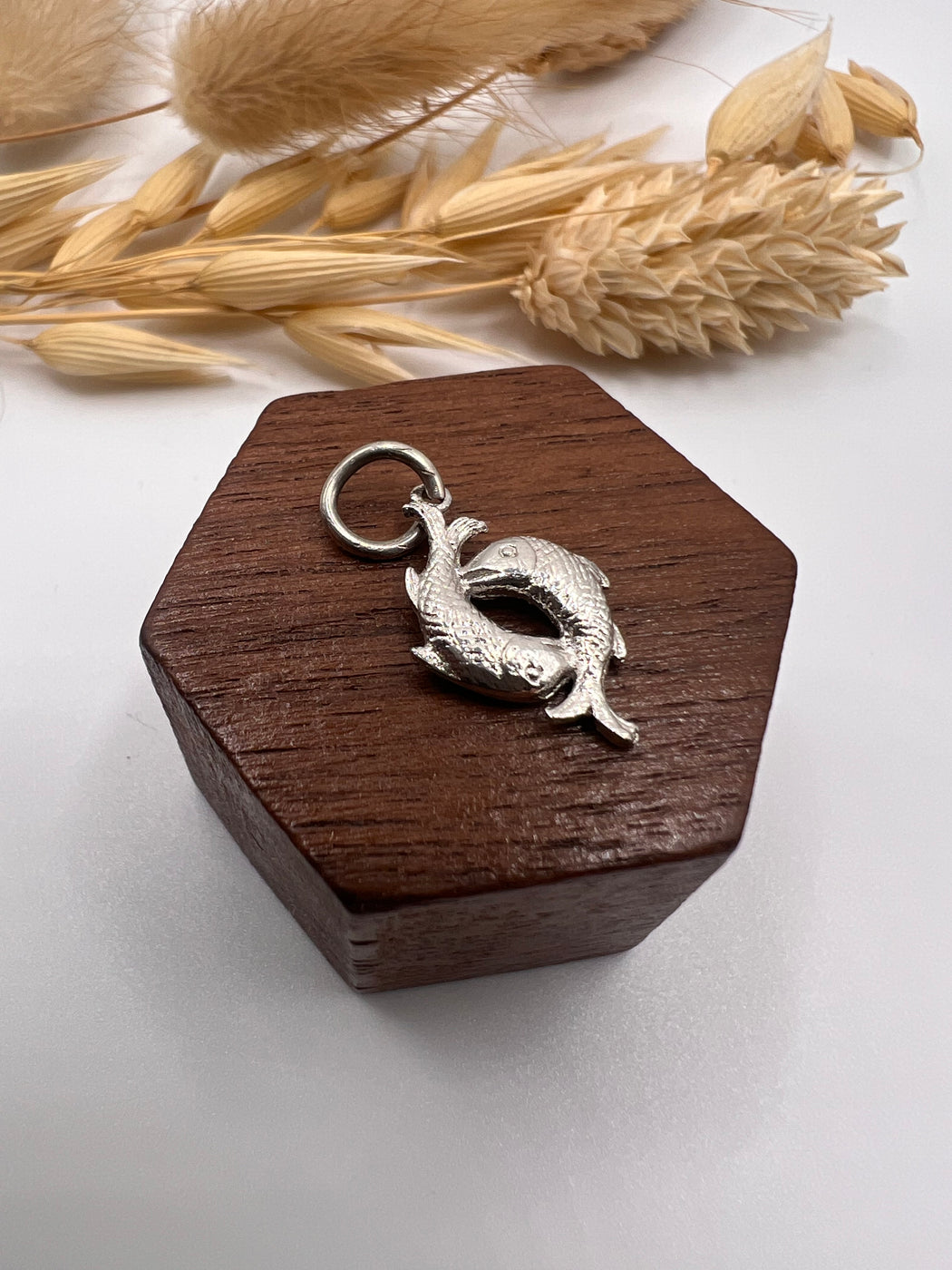 Vintage Silver Zodiac Pisces Fish Charm