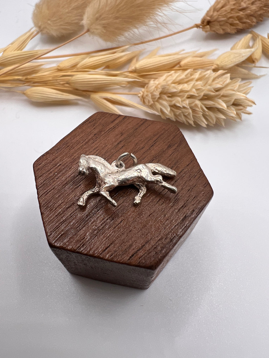 Vintage Silver Running Horse Charm