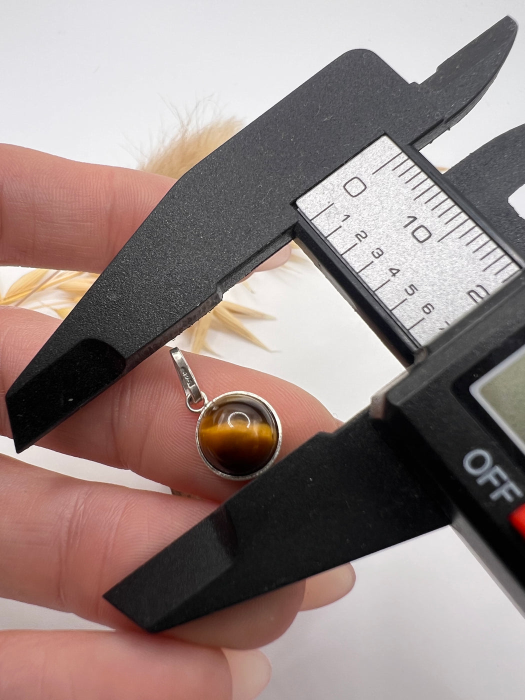 Vintage Tigers Eye Silver Charm