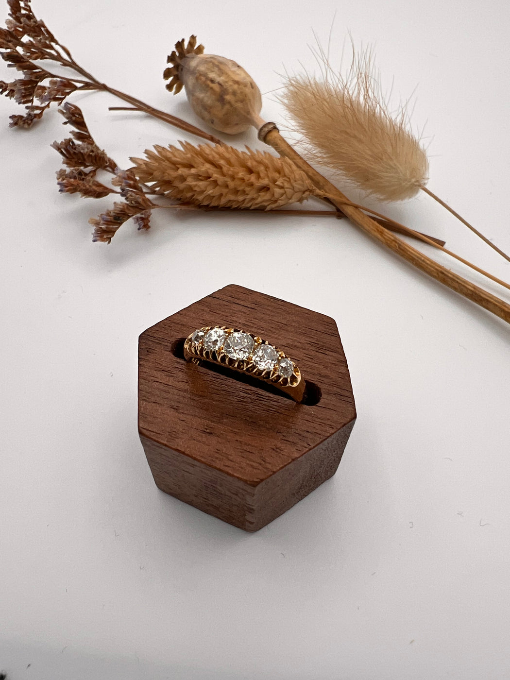 18ct Old Mine Cut Diamond Ring