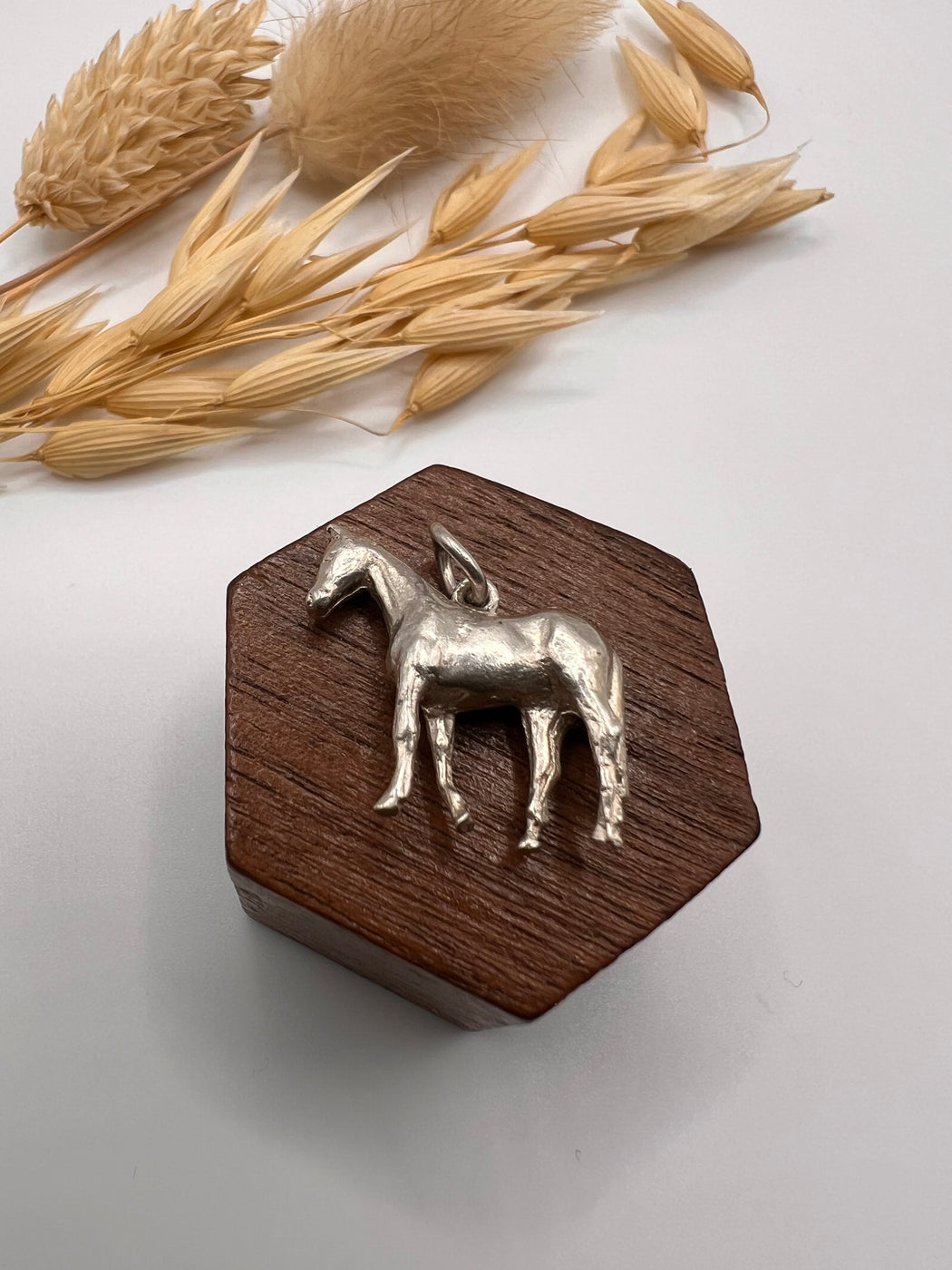 Vintage Large Silver Standing Horse Charm
