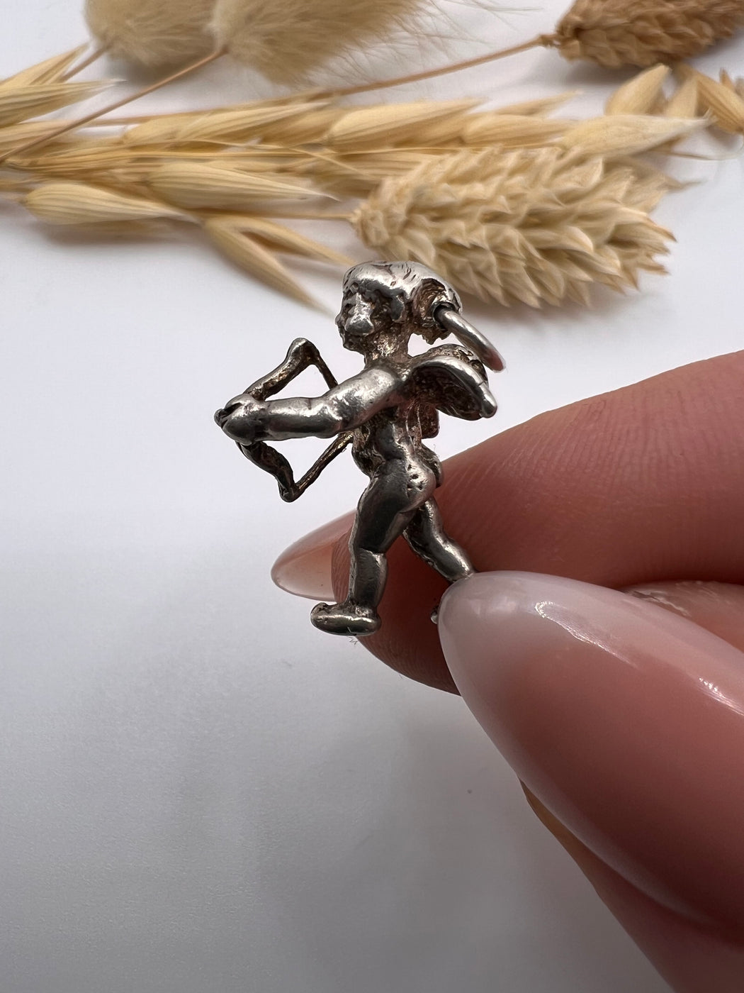 Vintage Silver Cupid Charm