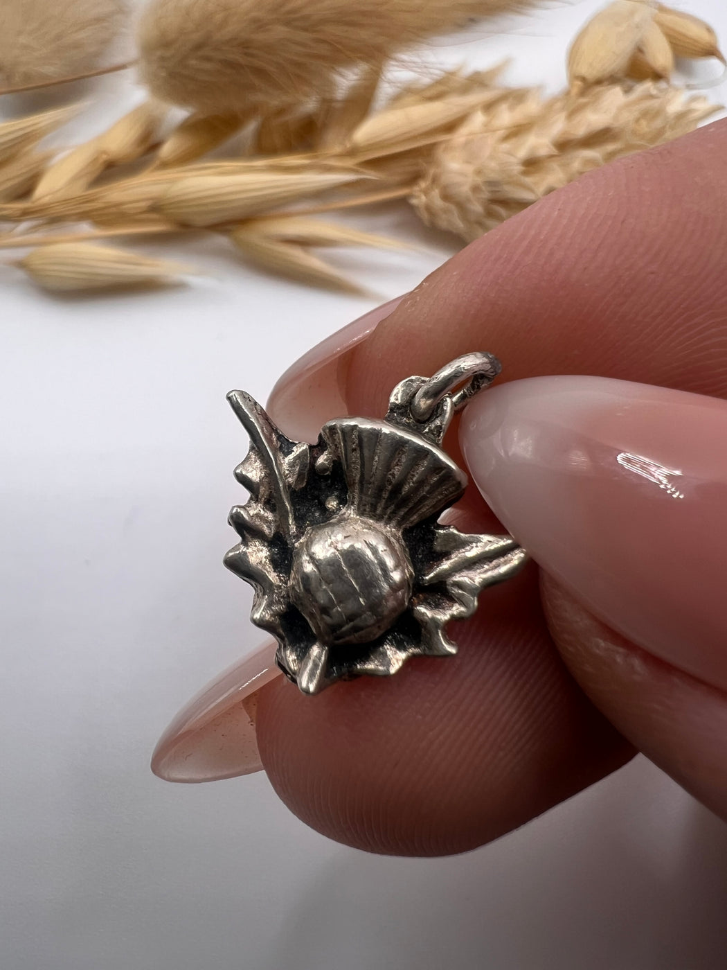 Vintage Silver Scottish Thistle Charm