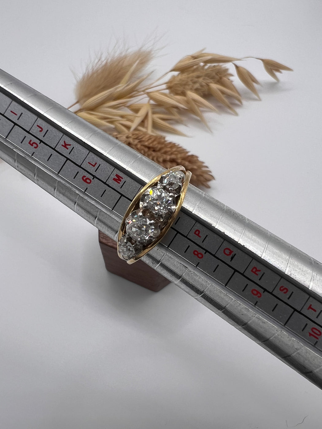 18ct Four Stone Old Mine Cut Diamond Ring