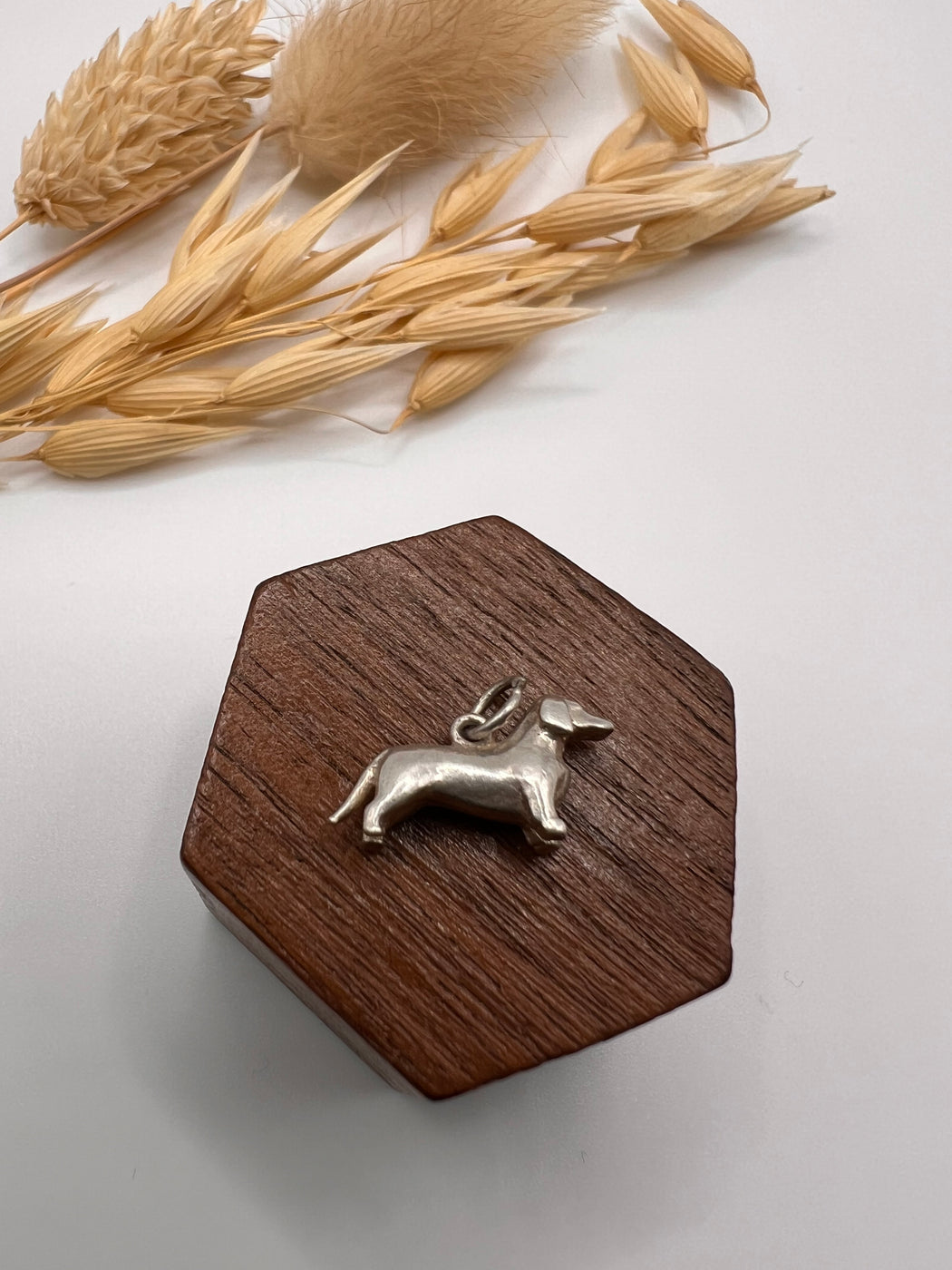 Vintage Silver Dachshund Sausage Dog Charm