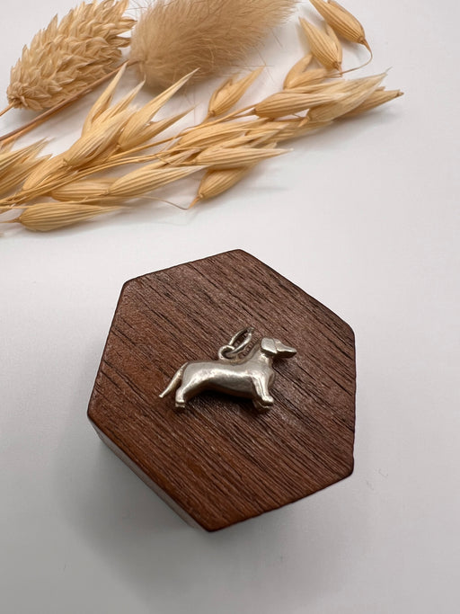 Vintage Silver Dachshund Sausage Dog Charm