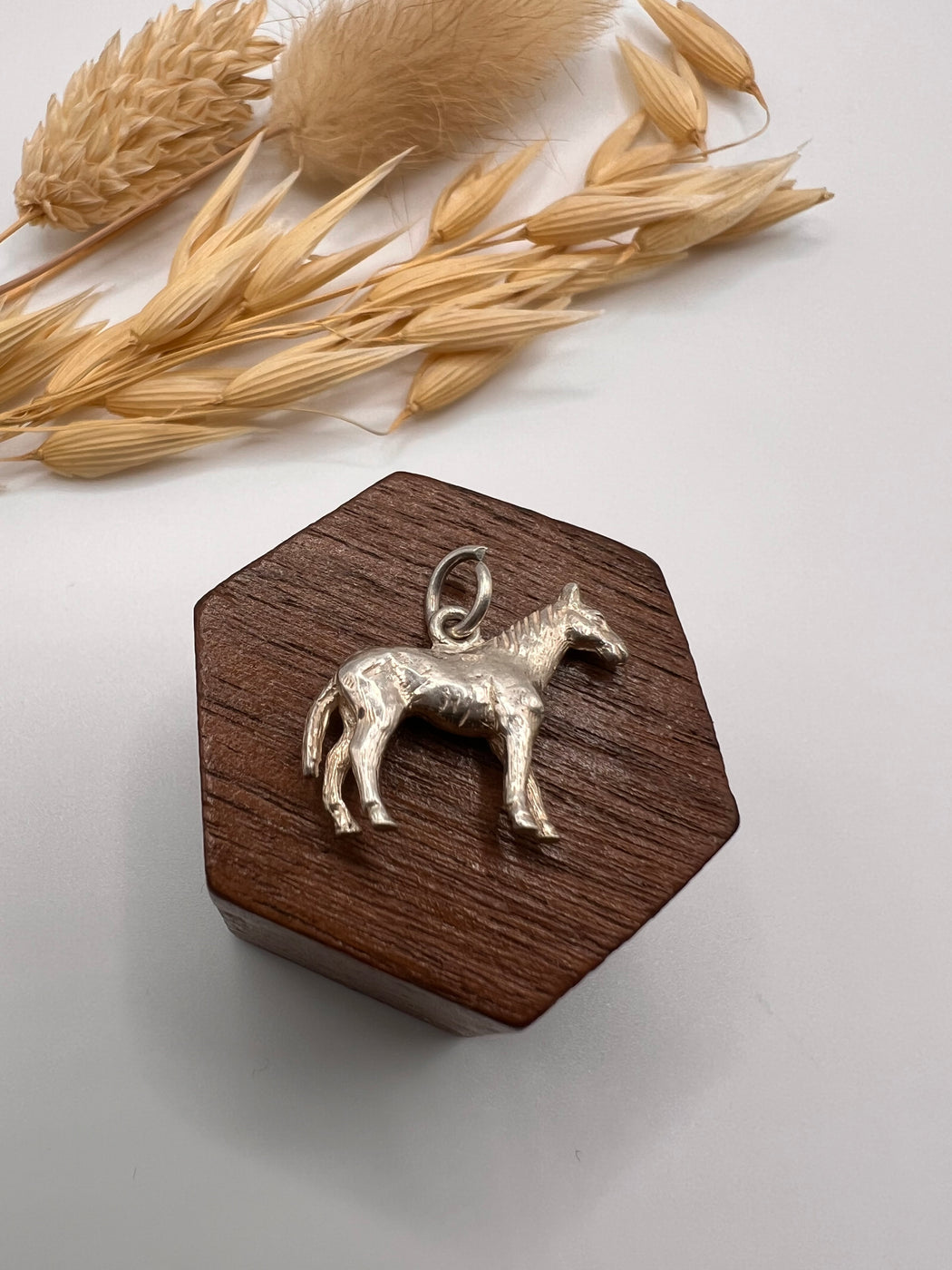 Vintage Silver Standing Horse Charm