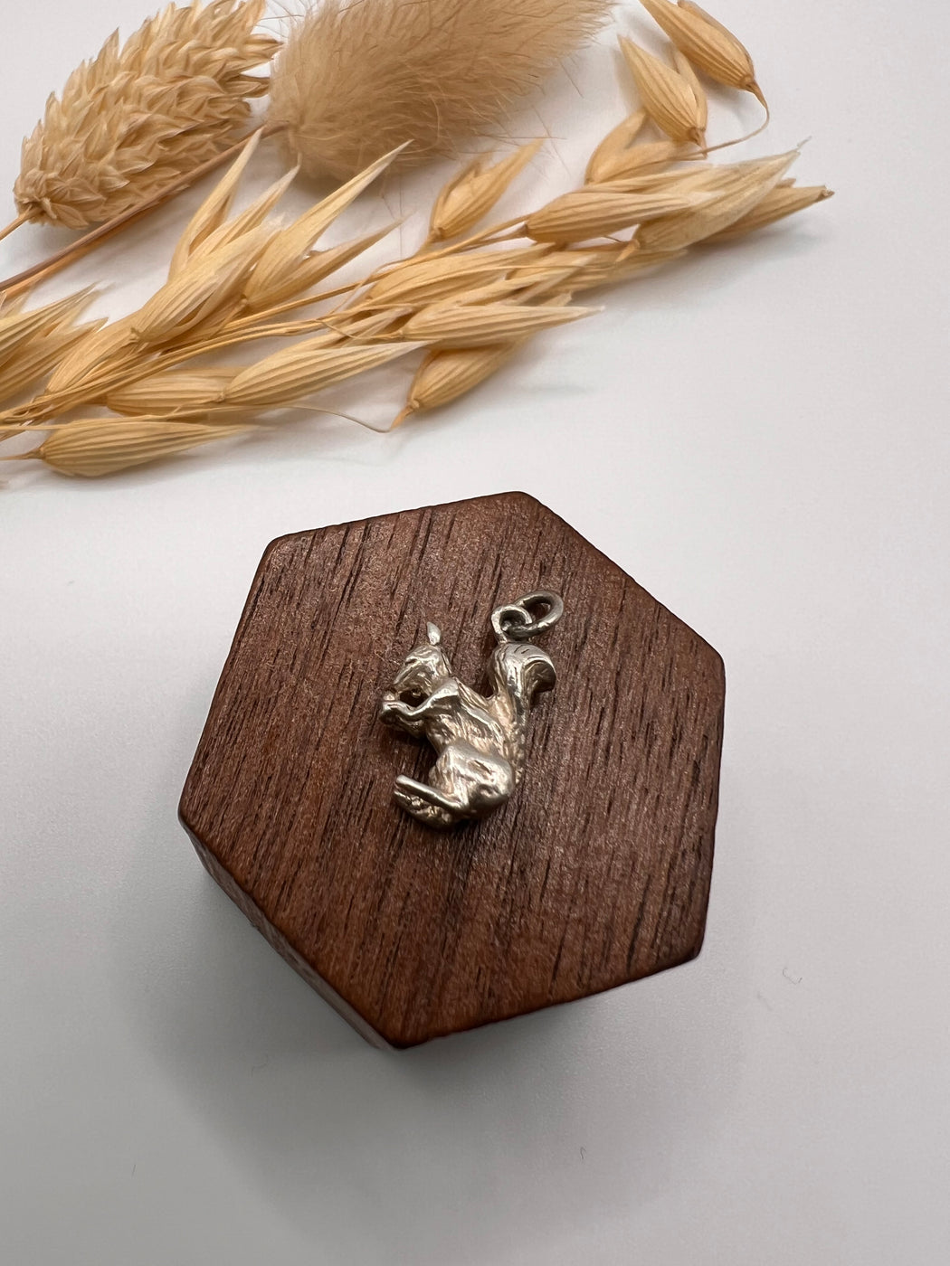 Vintage Silver Squirrel Charm