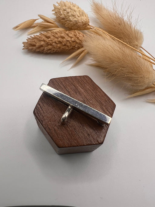 Silver Brooch With Charm Loop