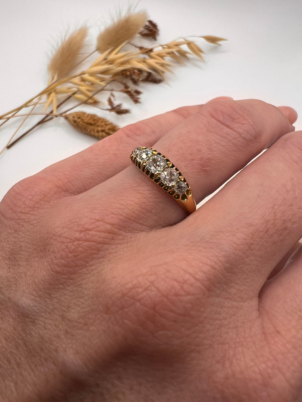 18ct Old Mine Cut Diamond Ring