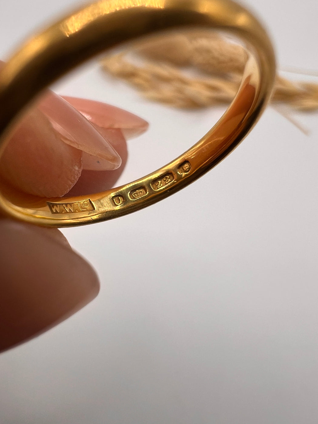 22ct Vintage Domed Wedding Band