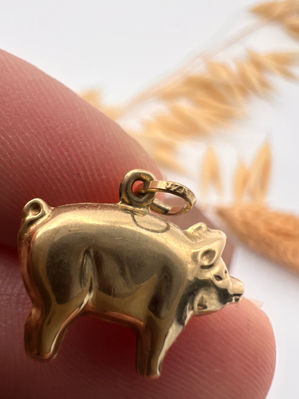 Vintage 9ct Gold Lucky Pig Charm