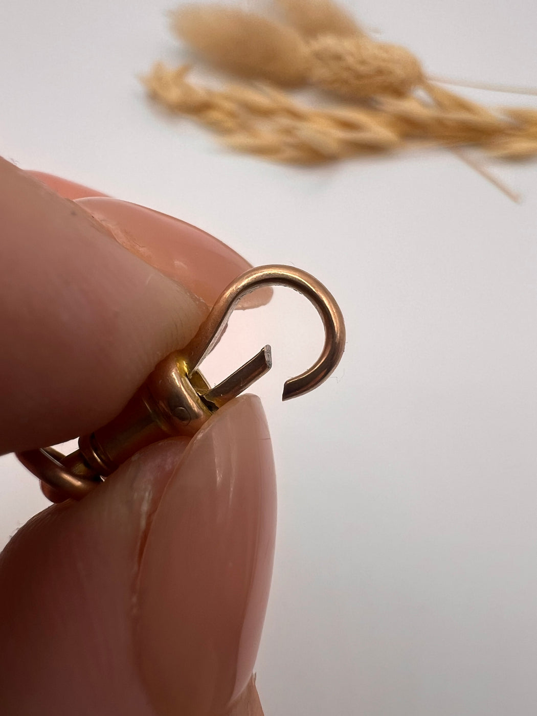 Antique 9ct Gold Swivel Dog Clip