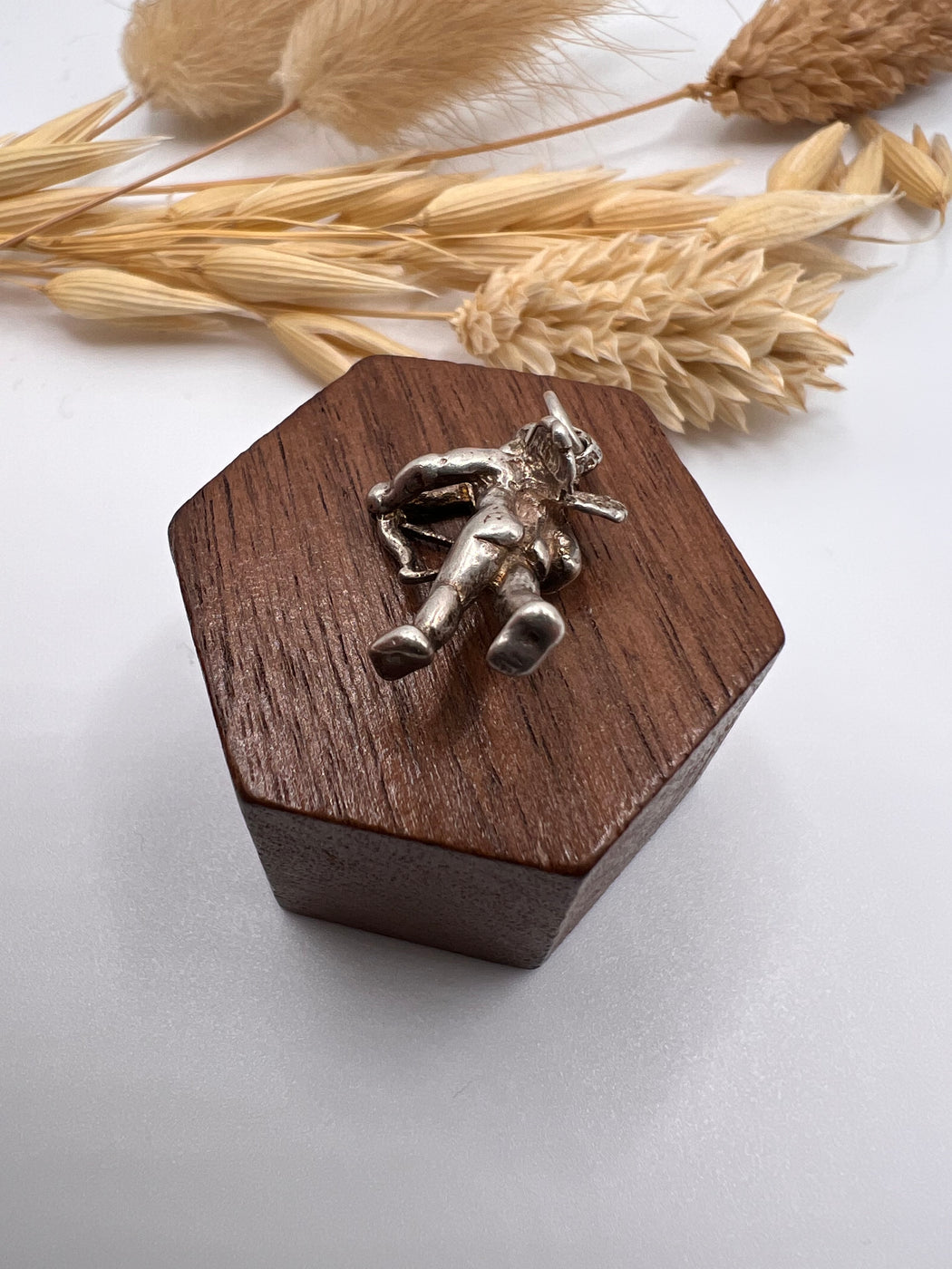 Vintage Silver Cupid Charm