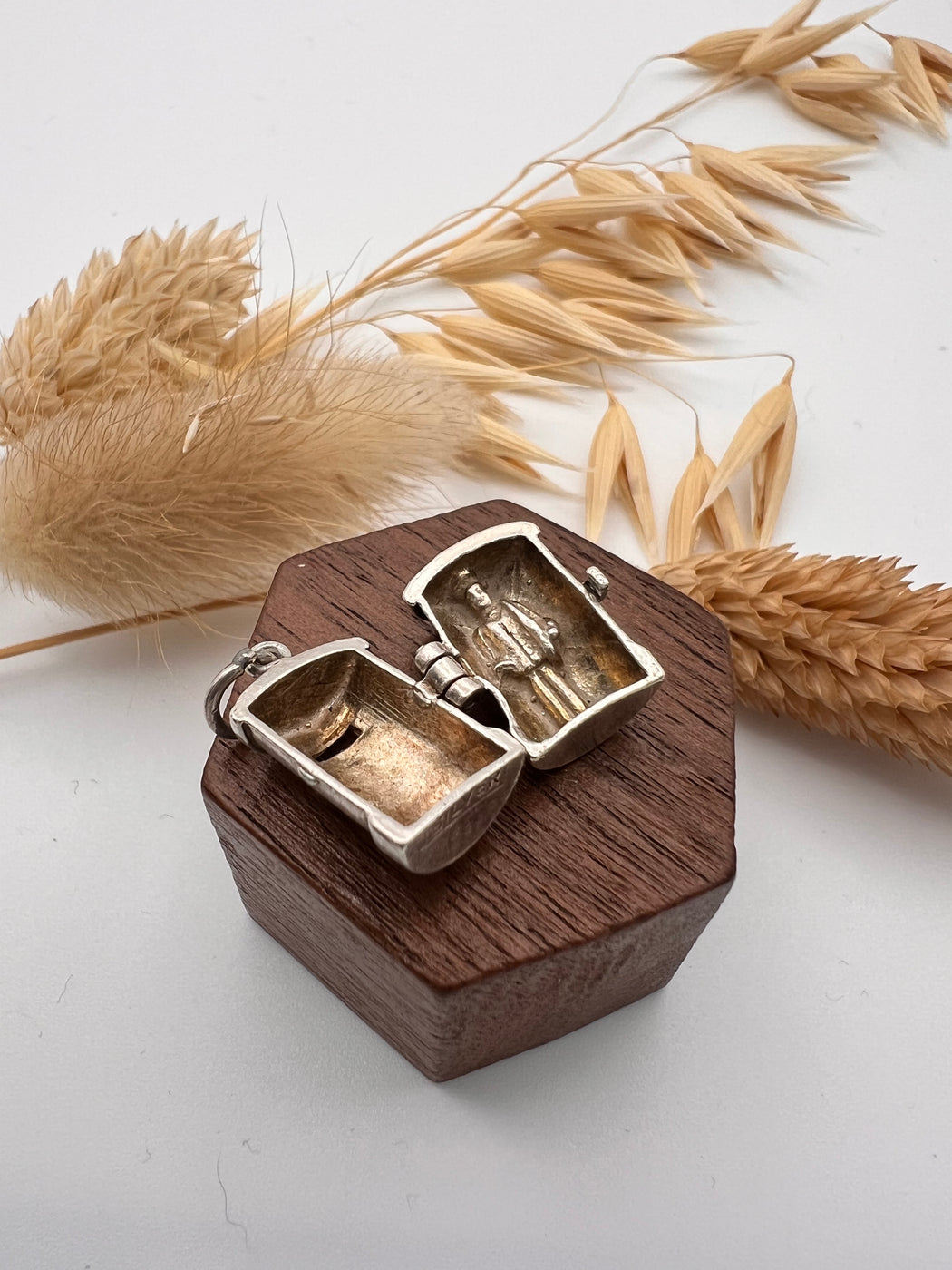 Articulated Silver English Post Box Charm
