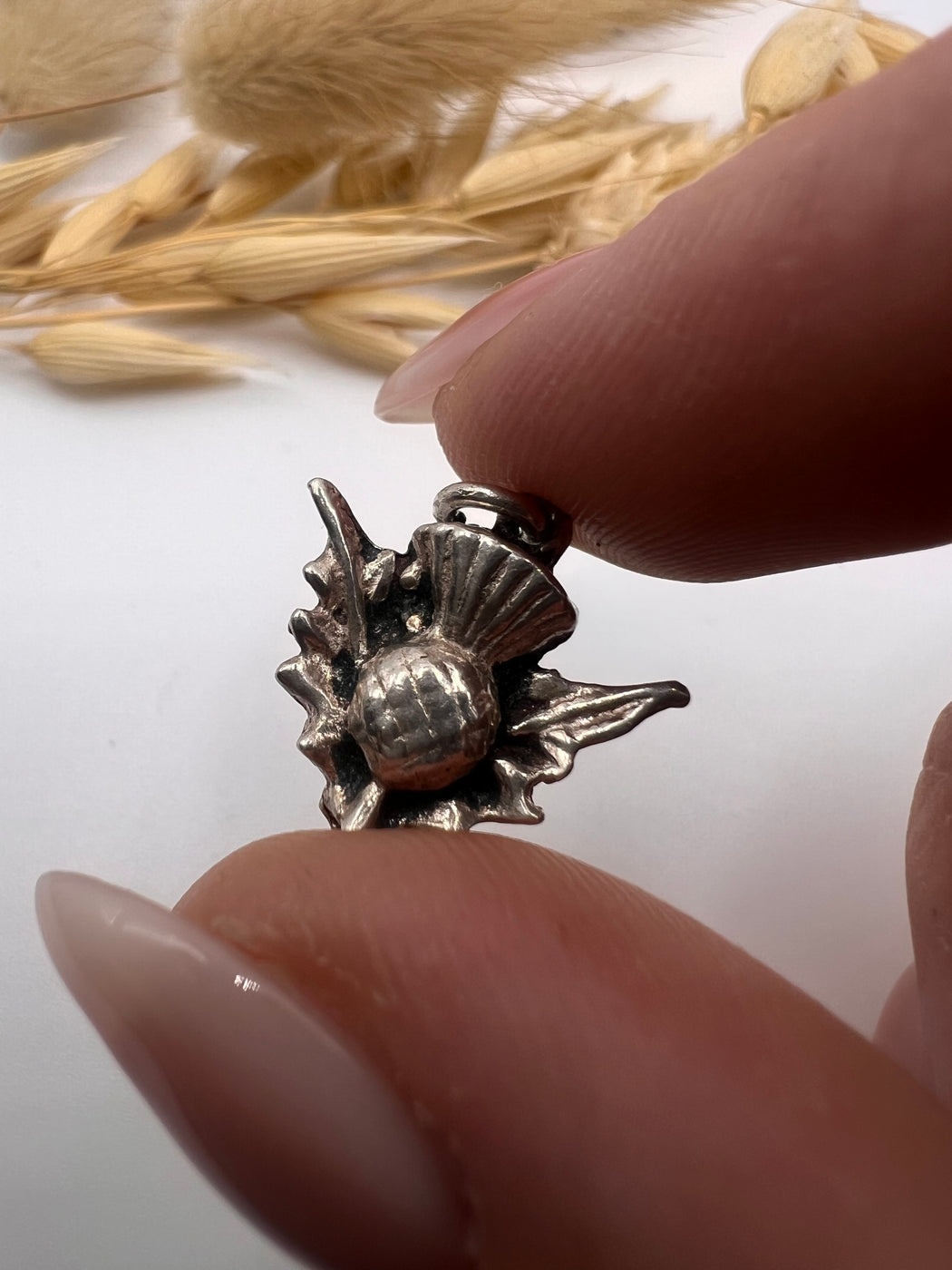 Vintage Silver Scottish Thistle Charm