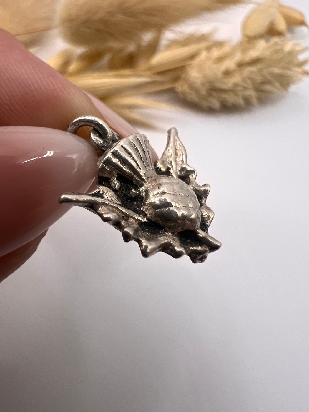 Vintage Silver Scottish Thistle Charm