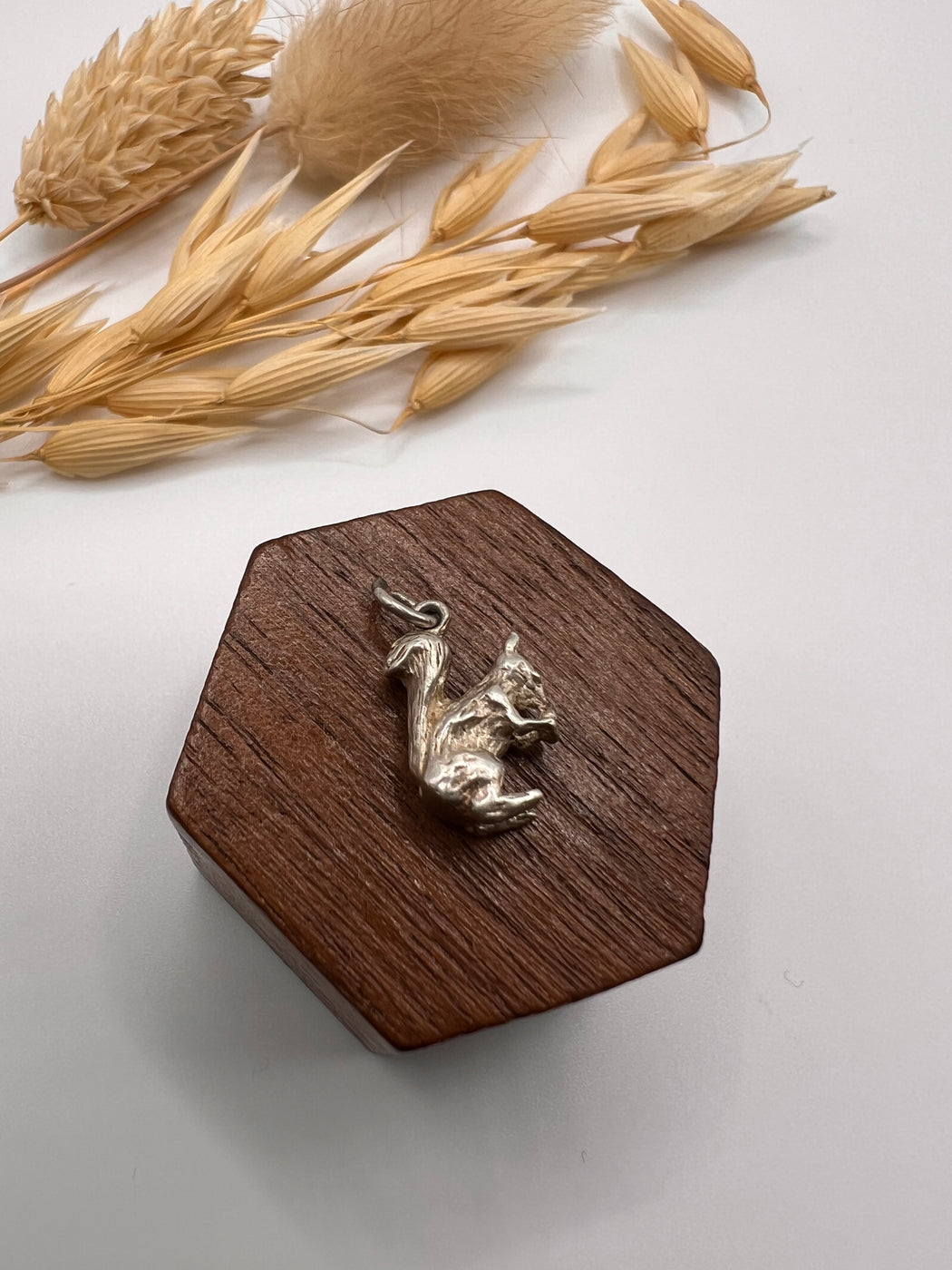 Vintage Silver Squirrel Charm