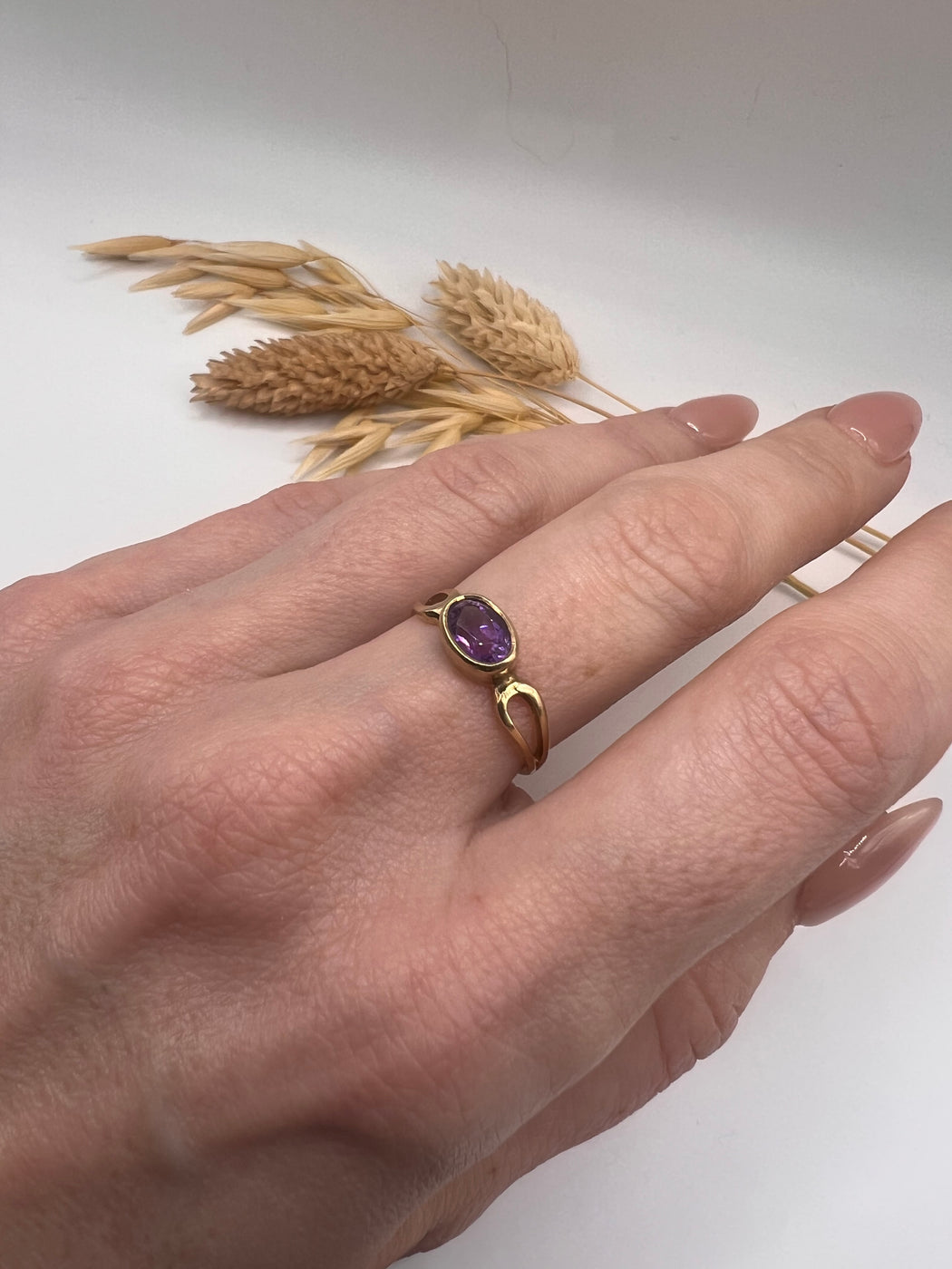 Vintage 9ct Gold Amethyst Ring