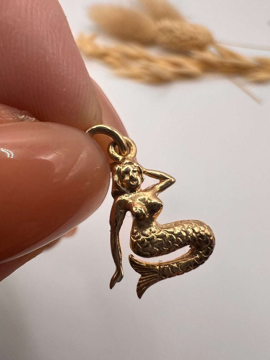 Vintage 9ct Gold Mermaid Charm