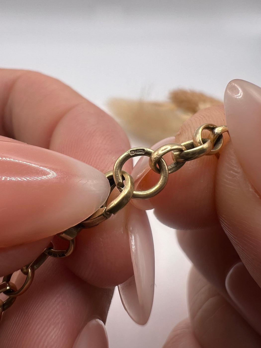 Vintage 9ct Yellow Gold Belcher Bracelet